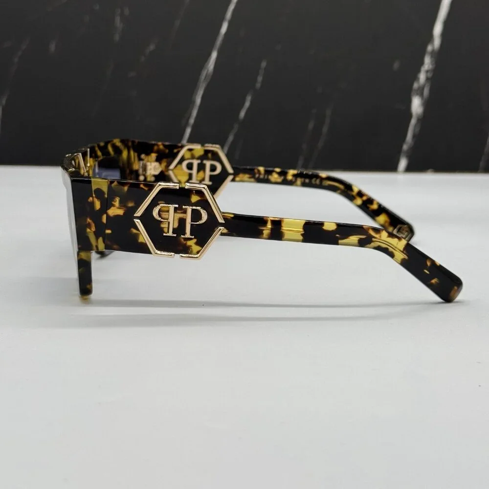 NEW SPP092M 0781 PHILIPP PLEIN GLOOM HAVANA MEN SUNGLASSES